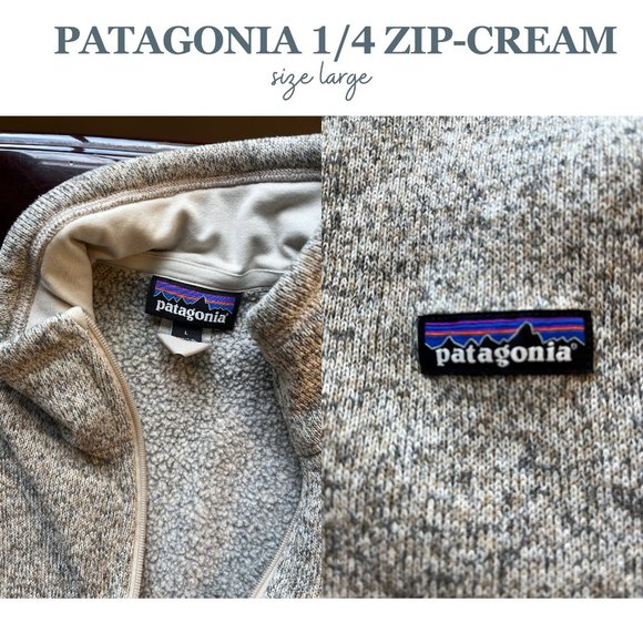 PATAGONIA CREAM COLORED QUARTER ZIP - Picture 2 of 2